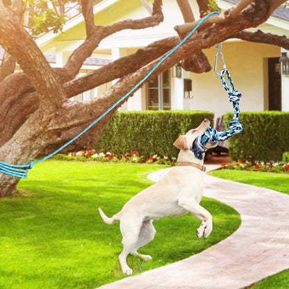 Spring Pole Toy for Pitbull: Bungee Tug of War Toys for Small Large Aggressive Chewers Dogs to Exercise & Muscle Building & Bite Training,Outdoor Heavy Duty Bungee Solo Tree Tugger Hanging Toy